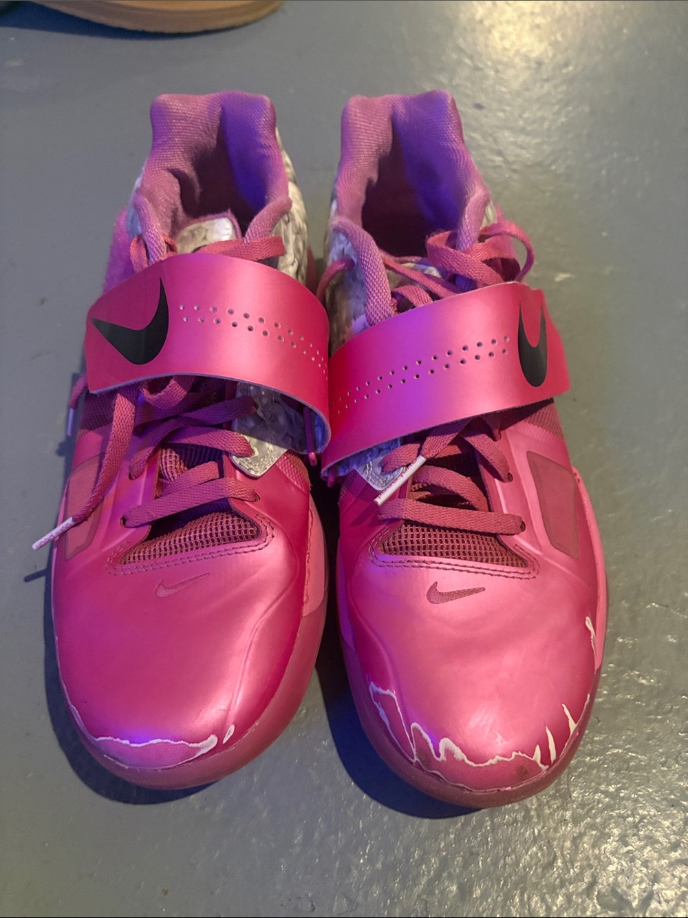 Nike Pink Girls' Athletic Strap Sneakers